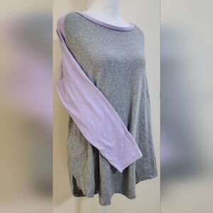 Old Navy Raglan Style Long Sleeve Scoop Neck T-Shirt Women's Size L or M